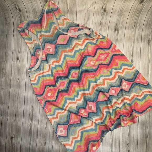 ENTI  Multicolored Razorback Top - Picture 2 of 4